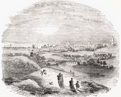 View of Dublin in the 17th century, from 